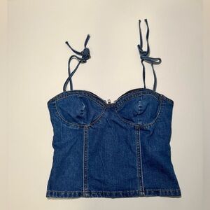 Super down denim top